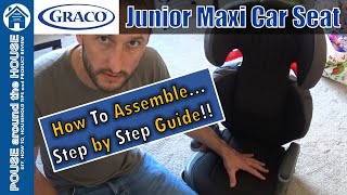 Graco Junior Maxi Car Seat assembly How to assemble Graco lightweight high back booster seat [upl. by Yvel]