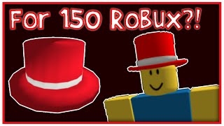 HOW TO GET A WHITE BANDED RED TOP HAT FOR 150R Roblox [upl. by Reinhart]