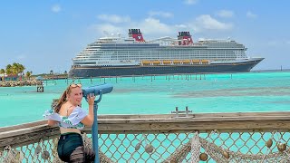 Exploring Disneys Private Island on Bike amp The Best Restaurant at Sea Disney Cruise Line Vlog 2023 [upl. by Onitram]