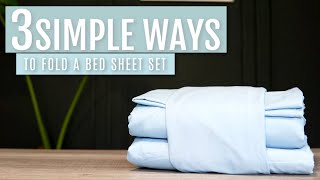 3 Simple Ways to Fold a Bed Sheet Set  Judi the Organizer [upl. by Ern46]