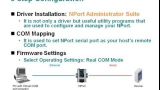 06 NPort Driver RealCOM Mode [upl. by Skilken]