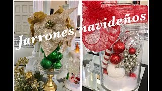 5 INCREIBLES IDEAS PARA DECORAR EN NAVIDAD CON JARRONES  sin gastar tanto [upl. by Ynafit]