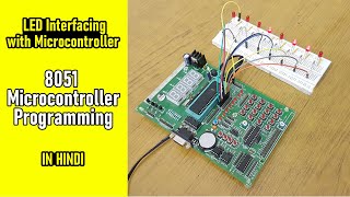 LED Interfacing with 8051 Microcontroller  Application of 8051 Microcontroller in Hindi [upl. by Ammamaria]