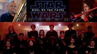 Duel of the Fates  Star Wars  Christopher Bill​⁠ classicaltrombone and Redlands Choral Union [upl. by Ytirahs]