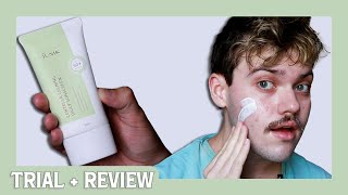 iunik centella calming daily sunscreen  trial  review [upl. by Yrome85]