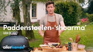 Paddenstoelen‘shoarma’ van de BBQ  Hugo op hete kolen  Allerhande [upl. by Beard940]