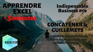 Excel 2020  Concaténer plusieurs cellules Excel  Concaténer amp Guillemets  Exceltips 🍀 [upl. by Robbin595]