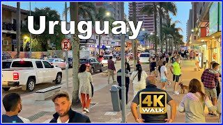 【4K】WALK Gorlero at night Punta del Este URUGUAY Travel vlog [upl. by Nodnarbal]