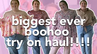 BIGGEST BOOHOO PLUS SIZE CLOTHING TRY ON HAUL  wow so many goodies 2021 [upl. by Inoy]