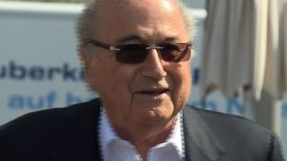 ExFIFA president Sepp Blatter attends biography launch [upl. by Ennaeerb]