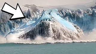 HUGE GLACIER WAVES  caught on video [upl. by Gatian]