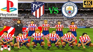 Atlético Madrid vs Man City  Beautiful Goals  Full Match  🎮 Winning Eleven 2002 PS1  4K60 [upl. by Allianora620]