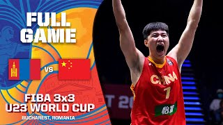 Mongolia v China  Men  Full Game  FIBA 3x3 U23 World Cup 2022 [upl. by Norry]