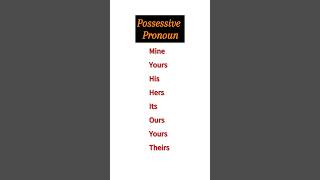 Possessive Pronoun shorts learnenglishwithme08 [upl. by Euqnomod527]