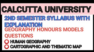 Calcutta University 2nd semester Geography syllabus and suggestionsQuestion Bank WBSU [upl. by Washko]