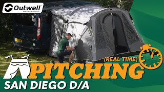 Outwell San Diego Driveaway Awning Pitching amp Packing Real Time Video [upl. by Trevor]