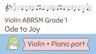 Ode To Joy ABRSM 20202023 violin grade 1 play along  piano accompaniment only [upl. by Arquit82]