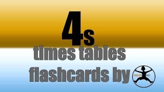 4s times tables flashcards I Multiplication facts game [upl. by Areic651]