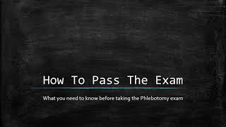 You Want To Pass The Phlebotomy Exam WATCH THIS VIDEO [upl. by Adnek]