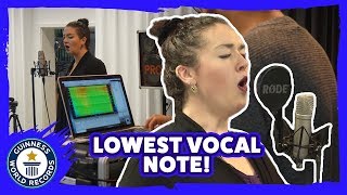 Lowest vocal note sung female  Guinness World Records [upl. by Ric]