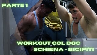 ALLENAMENTO SCHIENA e BICIPITI con antonionotarodietologo  Parte 1 [upl. by Sivehc]