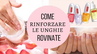 Come rinforzare le unghie fragili e rovinate dal semipermanente o dal gel  SOS Nail Repair Pupa [upl. by Ayo]