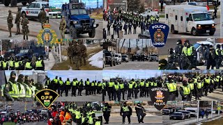 RCMP OPP London amp Windsor Police Raid Demonstrators At Ambassador Bridge On Day 6 [upl. by Margetts609]