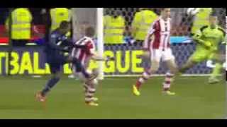 Patrice Evra goal vs Stoke 181213 Manchester United 2  0 Stoke [upl. by Hcib94]