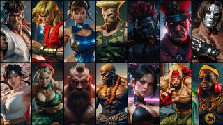 Street Fighter AI Art Showcase [upl. by Akenal]