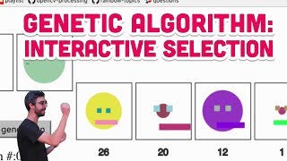 99 Genetic Algorithm Interactive Selection  The Nature of Code [upl. by Meldon]