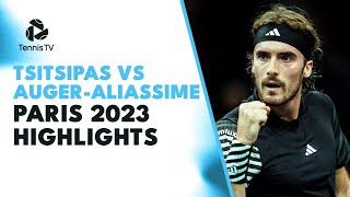 Stefanos Tsitsipas vs Felix AugerAliassime Highlights  Rolex Paris Masters 2023 [upl. by Krasner264]