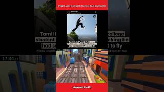 Student jumps from Hostel thinking he has Superpowers 😰 shorts [upl. by Dnarb142]