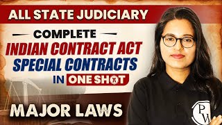 Indian Contract Act Special Contracts One Shot  Major Law  State Judiciary Exam [upl. by Naji]