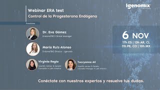 Webinar ERA Test Control de la Progesterona Endógena [upl. by Jordain476]