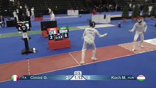 2024 739 T64 25 M E Individual Basel SUI ZCH 8 KOCH HUN vs CIMINI ITA [upl. by Akemeuwkuhc]