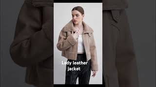 Best lady leather jacket fashion usa trending pakistan made leather jacket brownjacket [upl. by Aihsakal]