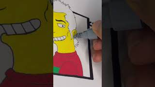 Dibujo a cristiano ronaldo de los simpson en público 🎨⚽️ [upl. by Ranjiv]