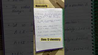 Molecularity class 12 chemistry chemical kinetic [upl. by Kask]