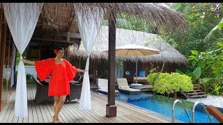 Shangrila Maldives Deluxe Pool Villa Tour [upl. by Enneiluj798]