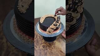 Chocolate Cake design chocolatecake chocolatecakedecoration shortvideo youtubeshorts cake [upl. by Timms996]