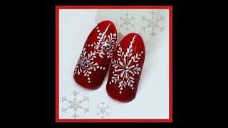 СНЕЖИНКИ 🎄ДИЗАЙН НОГТЕЙ 🎄MERRY CHRISTMAS🎄NAIL ART [upl. by Ettenej91]