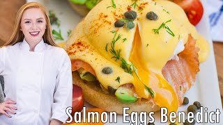 The BESTEver Smoked Salmon Eggs Benedict Recipe With Homemade Hollandaise Sauce amp Avocado [upl. by Alansen828]