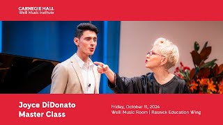 Joyce DiDonato Master Class  Friday October 11 2024 [upl. by Silvestro]