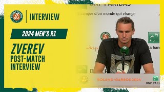 Zverev Round 1 postmatch interview  RolandGarros 2024 [upl. by Arika]