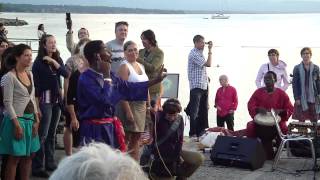 Aubes musicales Bains de Paquis Geneva  Danses africaines  Filibert Tologo et le Public [upl. by Autum]