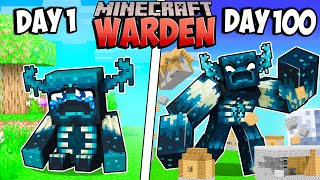 I Survived 100 Days as a WARDEN in Minecraft [upl. by Sams]