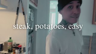 steak amp potatoes  chef dino vlog 1 [upl. by Culosio]