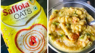 Saffola Masala Oats Recipe 🥣 Easy amp Healthy💛 [upl. by Essilec976]