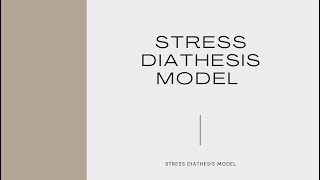 Simplifying Stress Diathesis Model psychology psychologytheory stress lecture [upl. by Rohn]