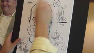 Caricature Artist Nick Polydoros  Drawing in Houston TX 13 [upl. by Ailet]